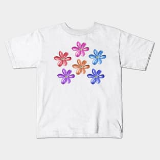 Colorful hepatica flowers Kids T-Shirt